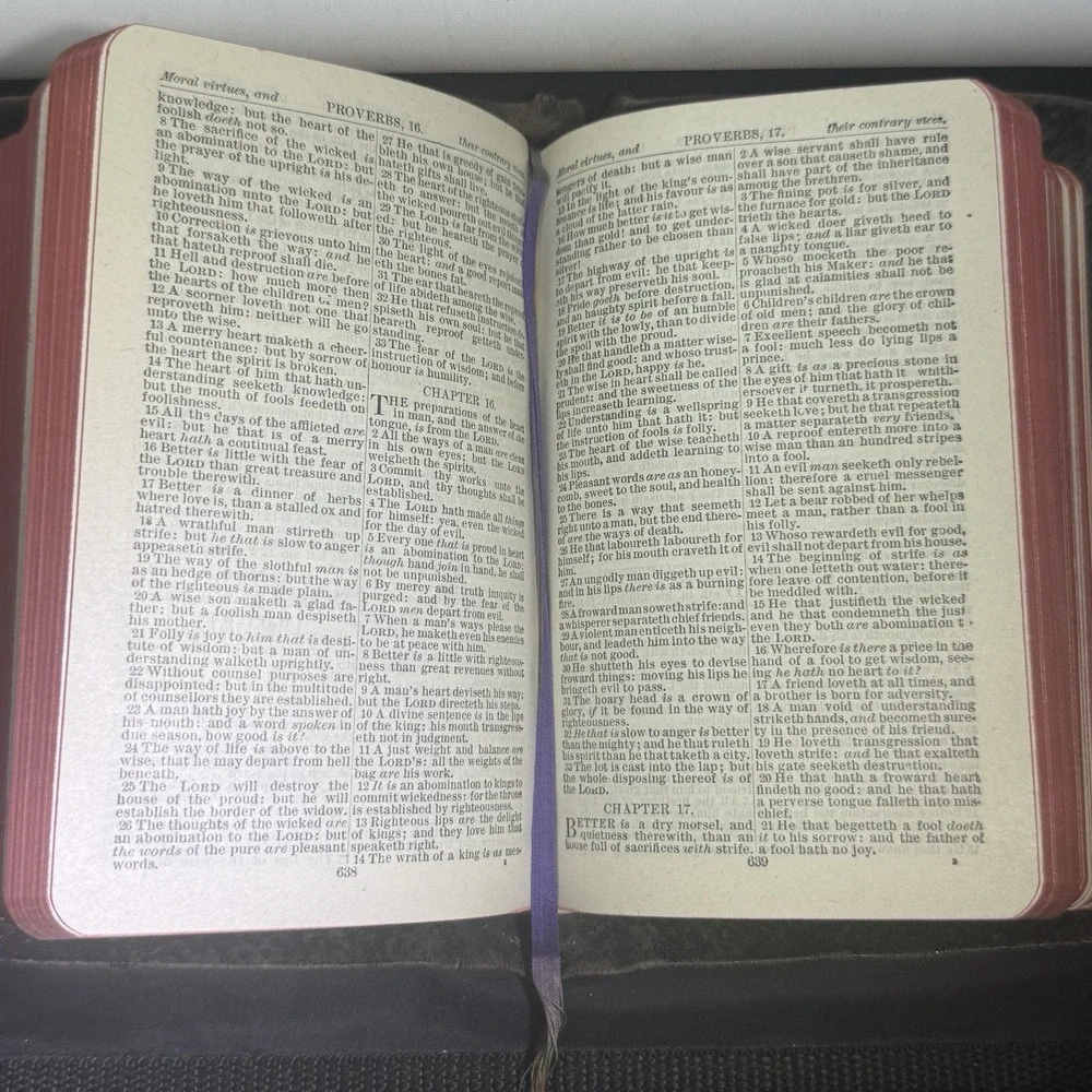 1922 Holy Bible Self Pronouncing John C Winston International Color Illustration